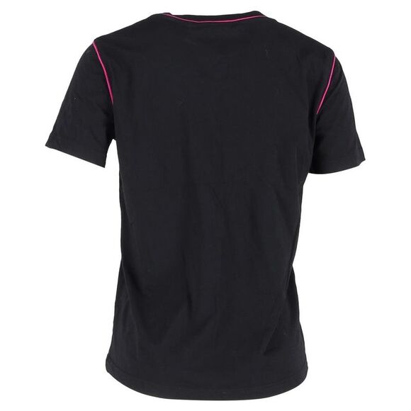 Pre Loved Moschino Vintage Logo Tee Short Sleeve Crew Women black T-Shirts - Picture 3 of 3